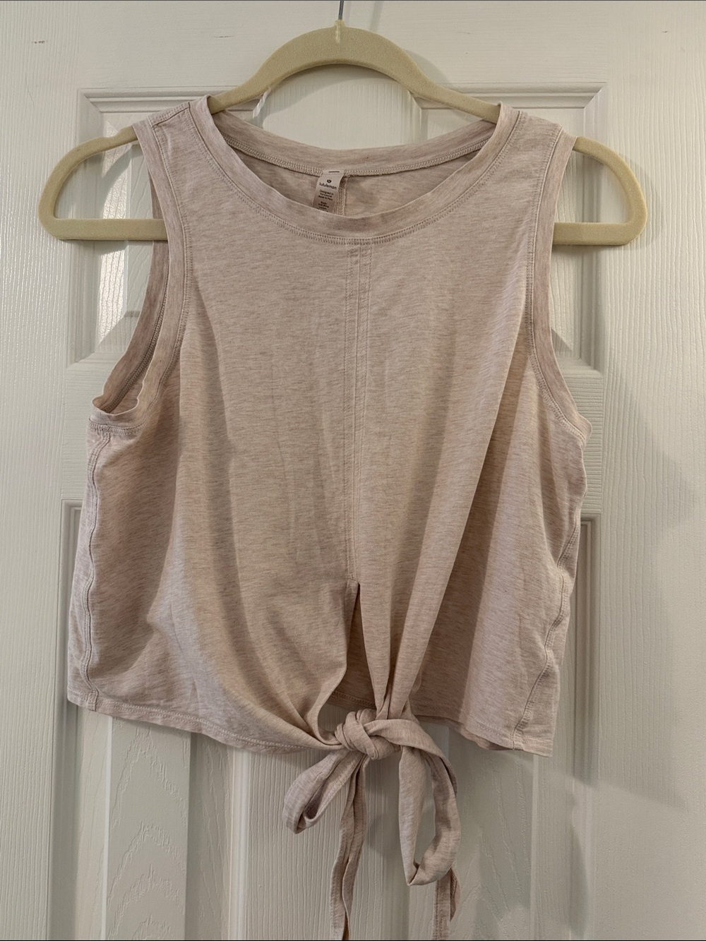 lululemon athletica Beige Tie-Front Sleeveless Tank